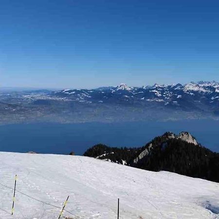 Studio Myrtilles Du Leman Vue Sur Lac Et Montagne Thollon-les-Memises Exterior photo